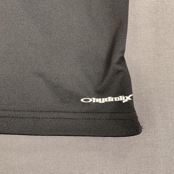 Oakley Polo Shirt Mens XL Black & Gray Striped Hydrolix Golf Performance - Picture 10 of 15